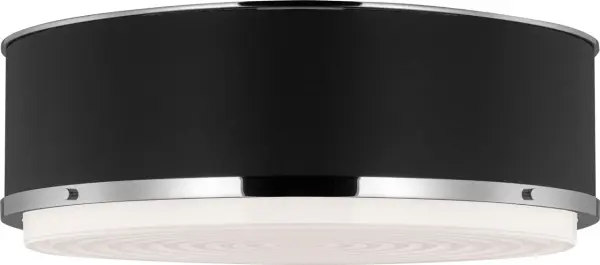 The Marlowe Large Flush Mount combines transitional elegance with practical functionality. Its polished nickel finish and clean lines make it versatile for bedrooms, hallways, and bathrooms where ceiling clearance is limited. - alternate view
