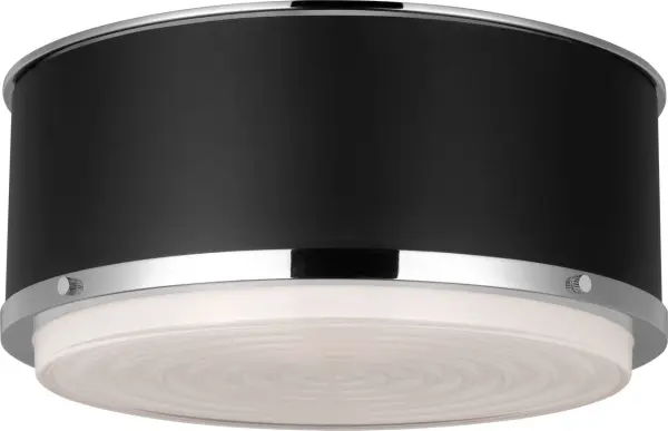 The Marlowe Medium Flush Mount combines transitional elegance with practical functionality. Its polished nickel finish and clean lines make it versatile for various interior styles while providing ample illumination. - alternate view