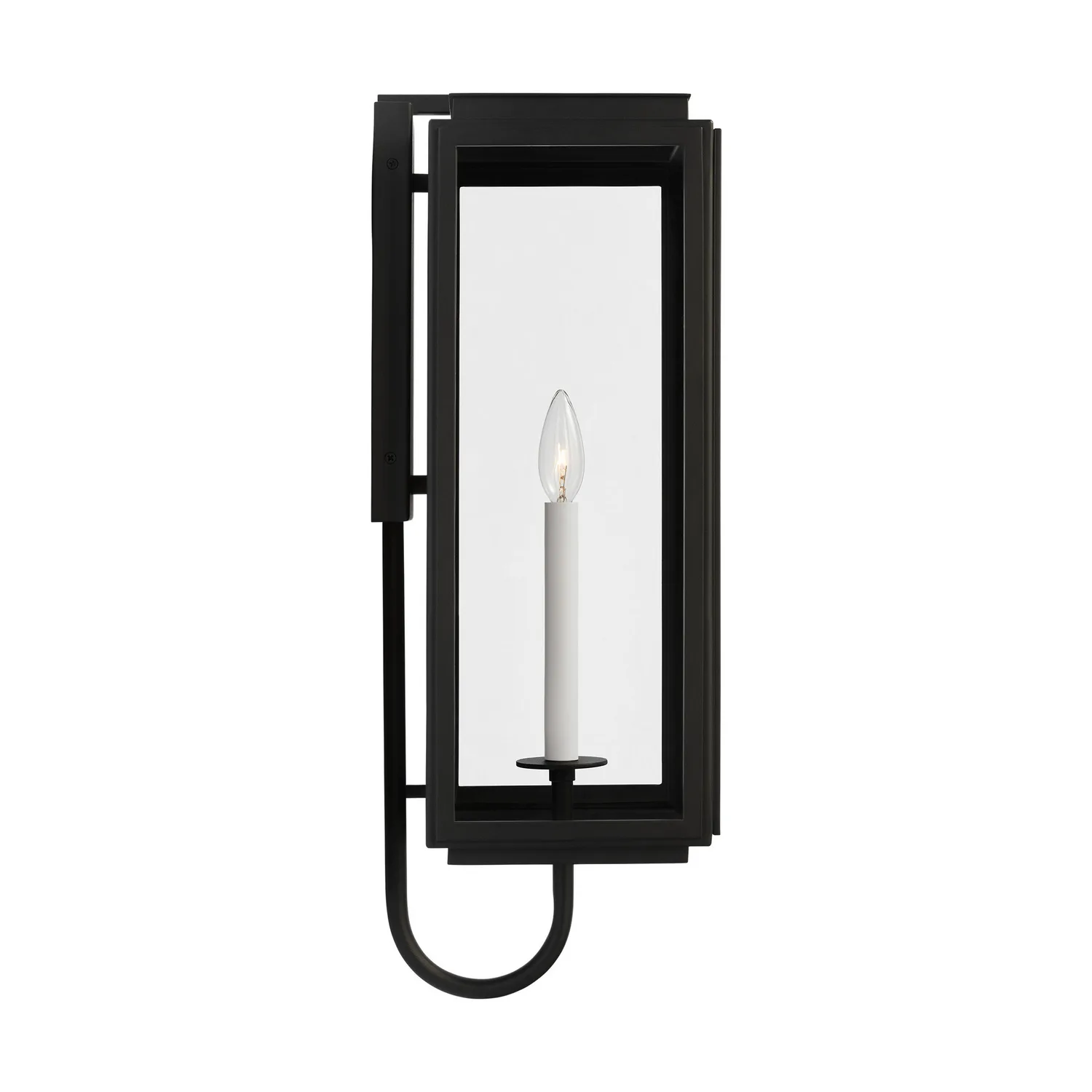 Edgar One Light Wall Lantern in Textured Black