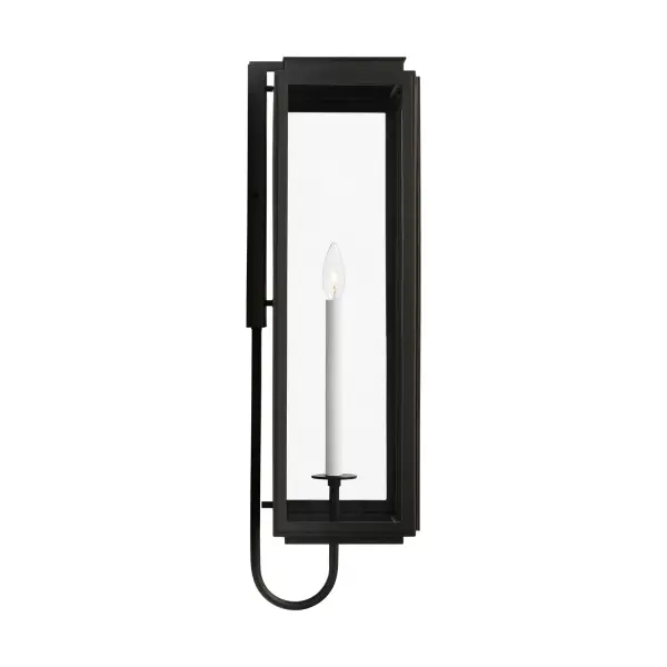 Edgar One Light Wall Lantern in Textured Black