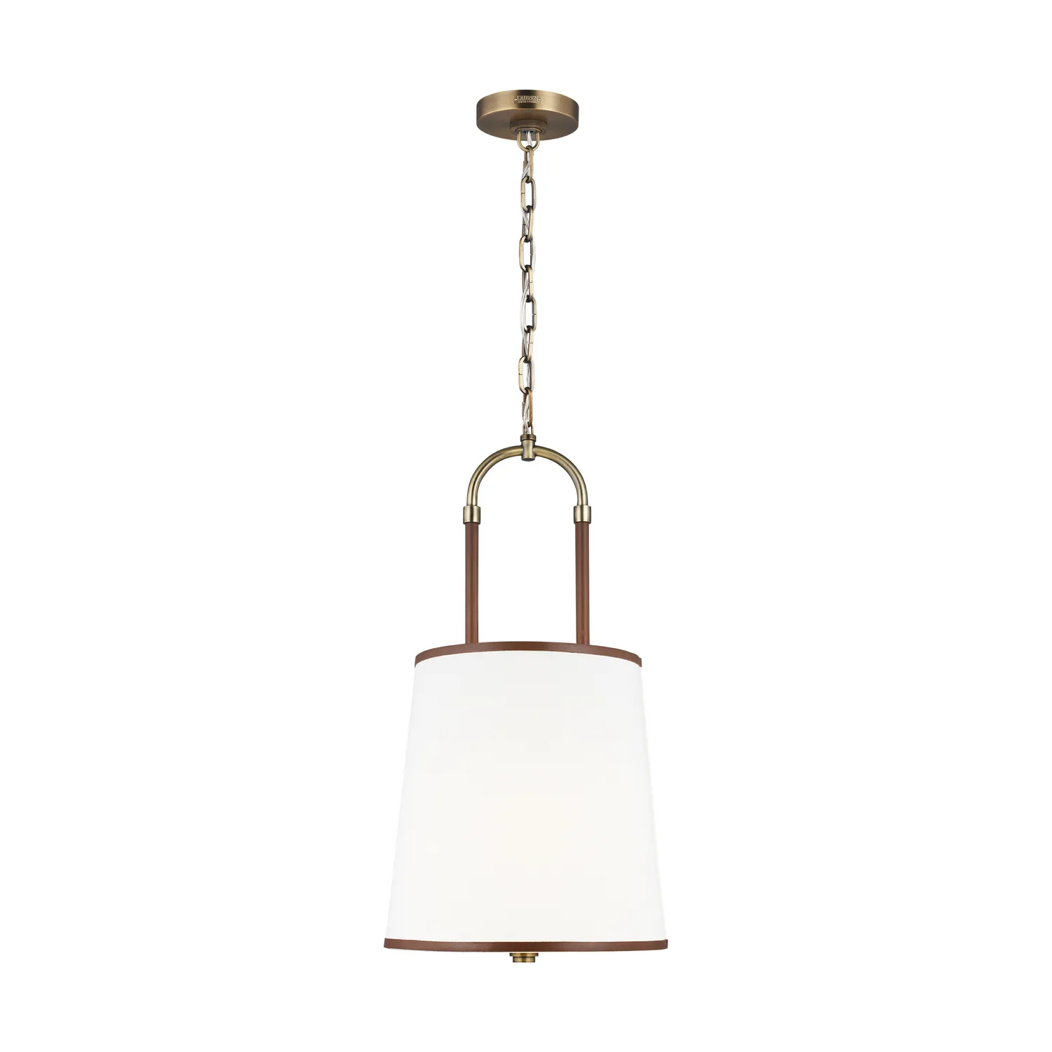 Katie One Light Pendant in Time Worn Brass