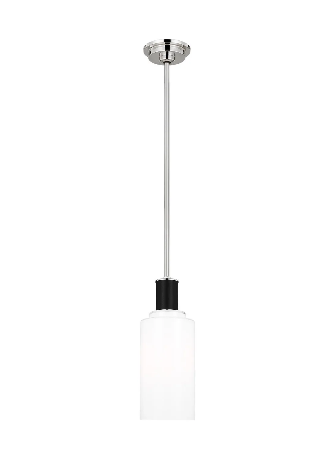 Hadley One Light Pendant in Polished Nickel
