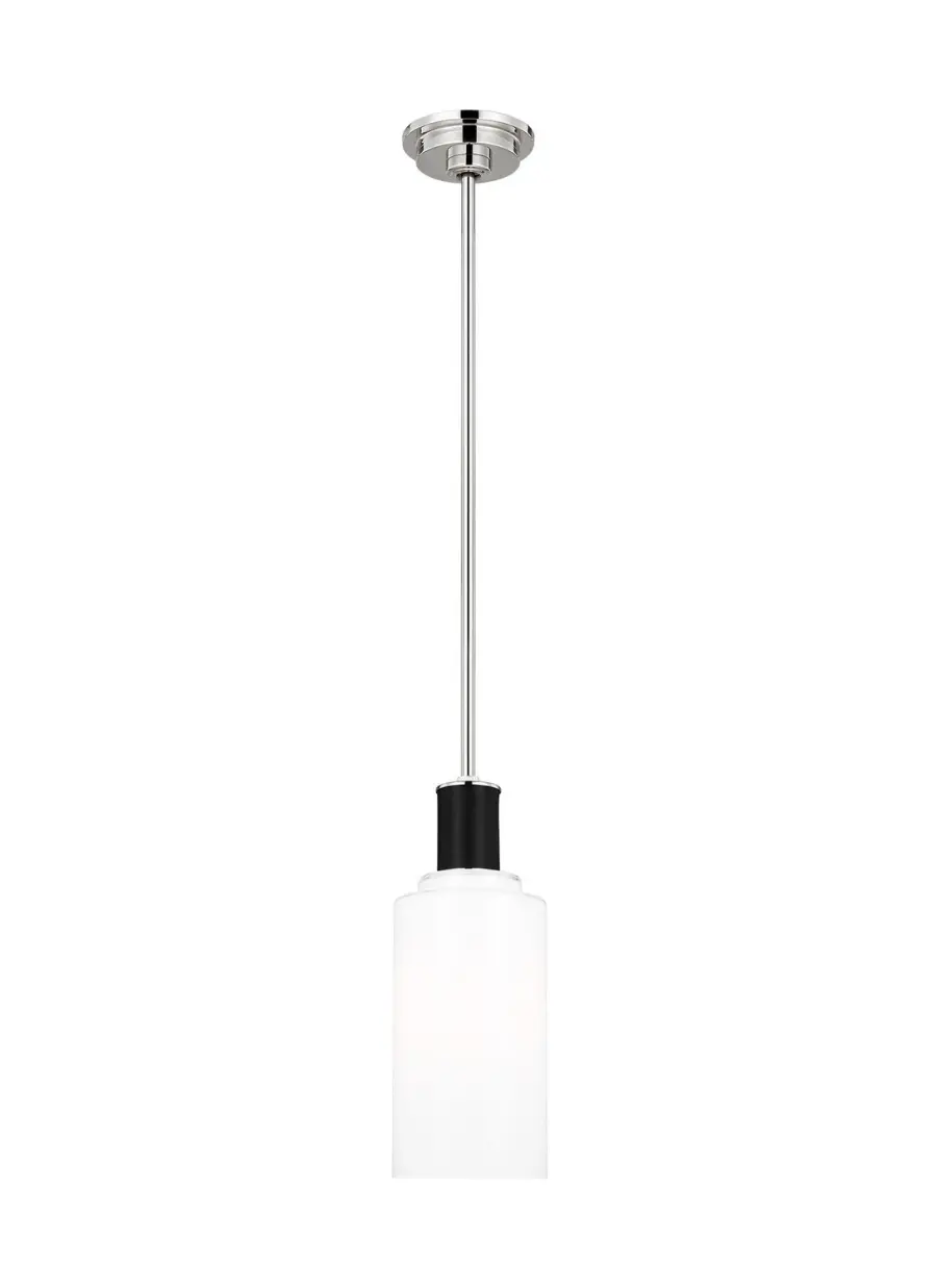 Hadley One Light Pendant in Polished Nickel