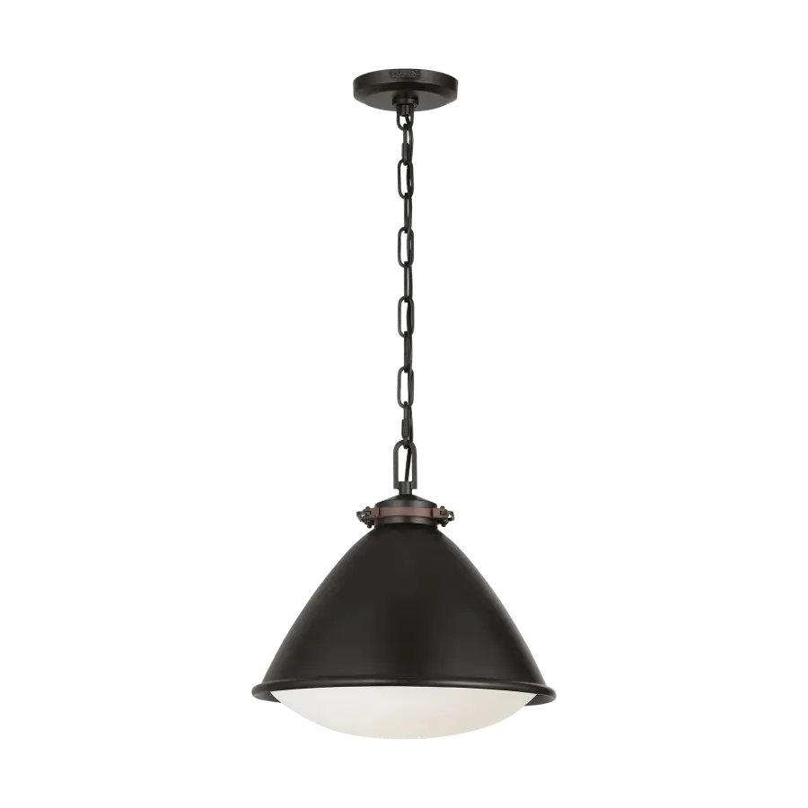 Hayward Medium Pendant in Aged Iron - Image 3
