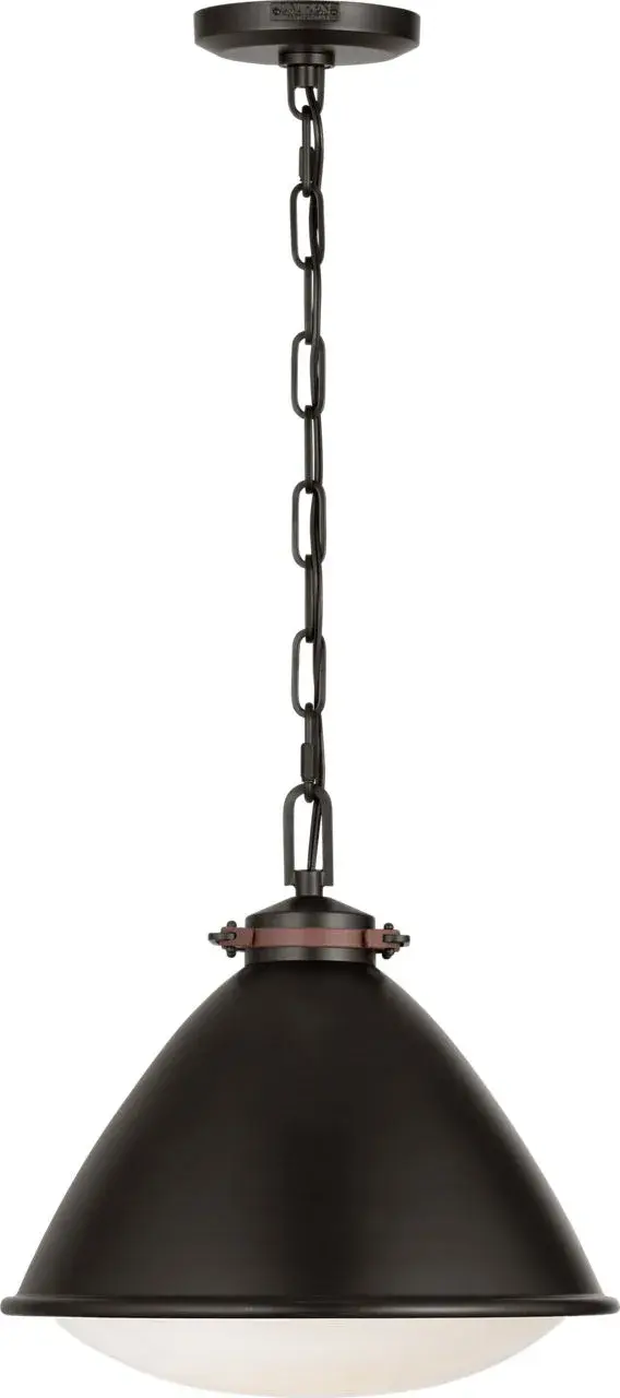 Hayward Medium Pendant in Aged Iron - Image 4