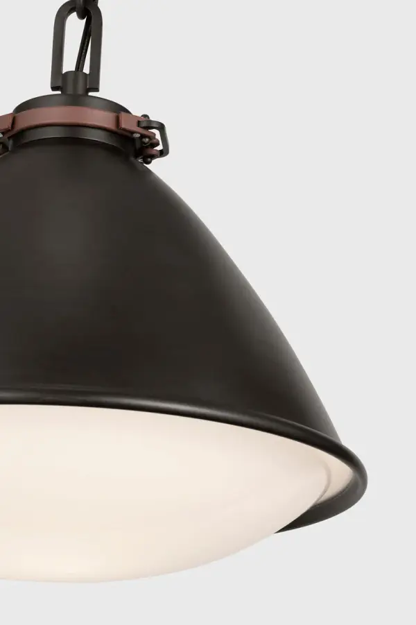 Hayward Medium Pendant in Aged Iron - Image 6