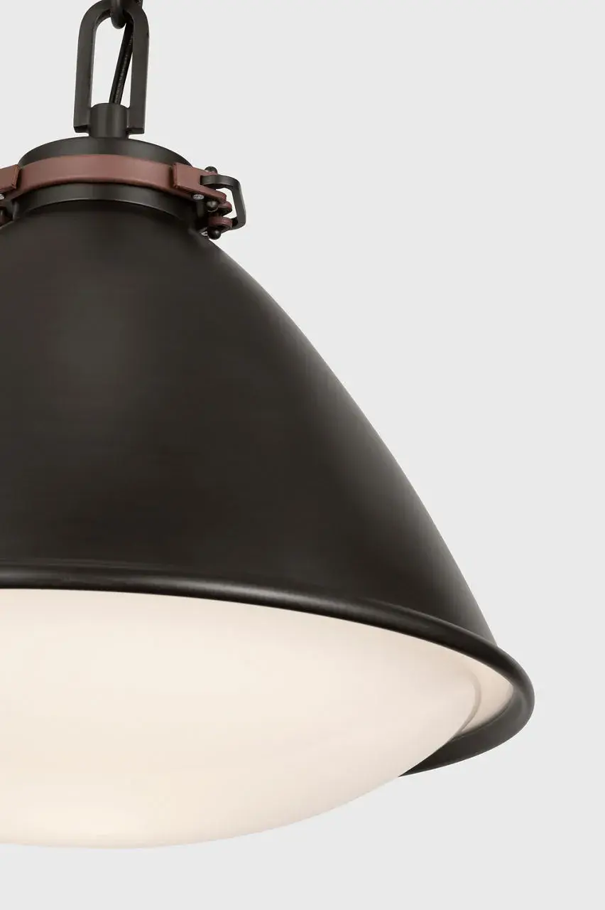Hayward Medium Pendant in Aged Iron - Image 6