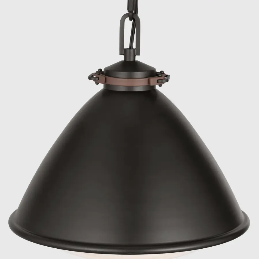Hayward Medium Pendant in Aged Iron - Image 7