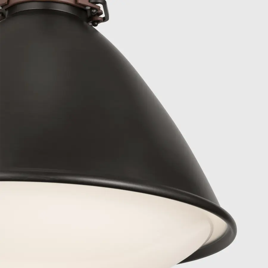 Hayward Medium Pendant in Aged Iron - Image 9