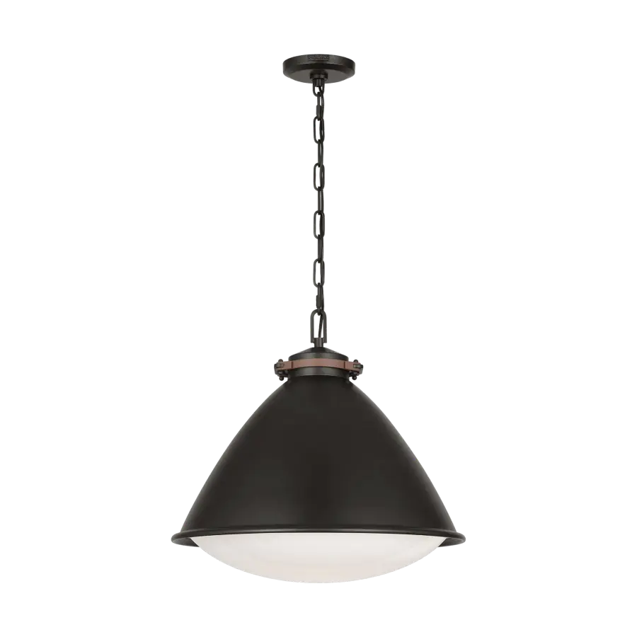 Hayward Large Pendant in Aged Iron - Image 1