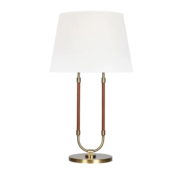 Katie One Light Table Lamp in Time Worn Brass