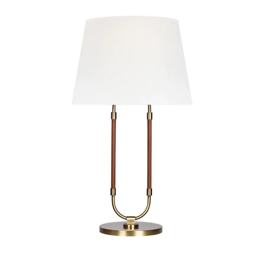 Katie One Light Table Lamp in Time Worn Brass