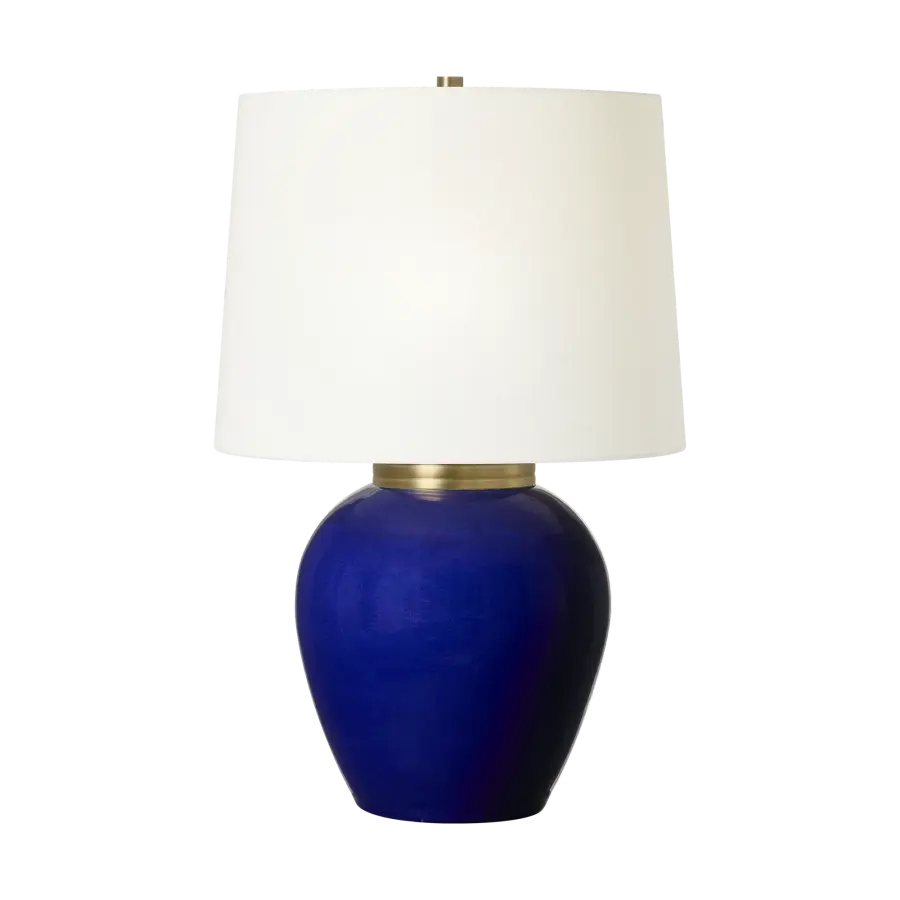 Lilian Medium Table Lamp in Crystal Cobalt - Image 1