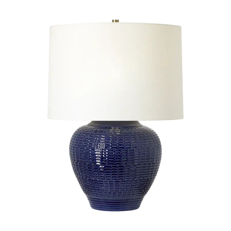 Marcel Medium Table Lamp in Crystal Cobalt - Image 1