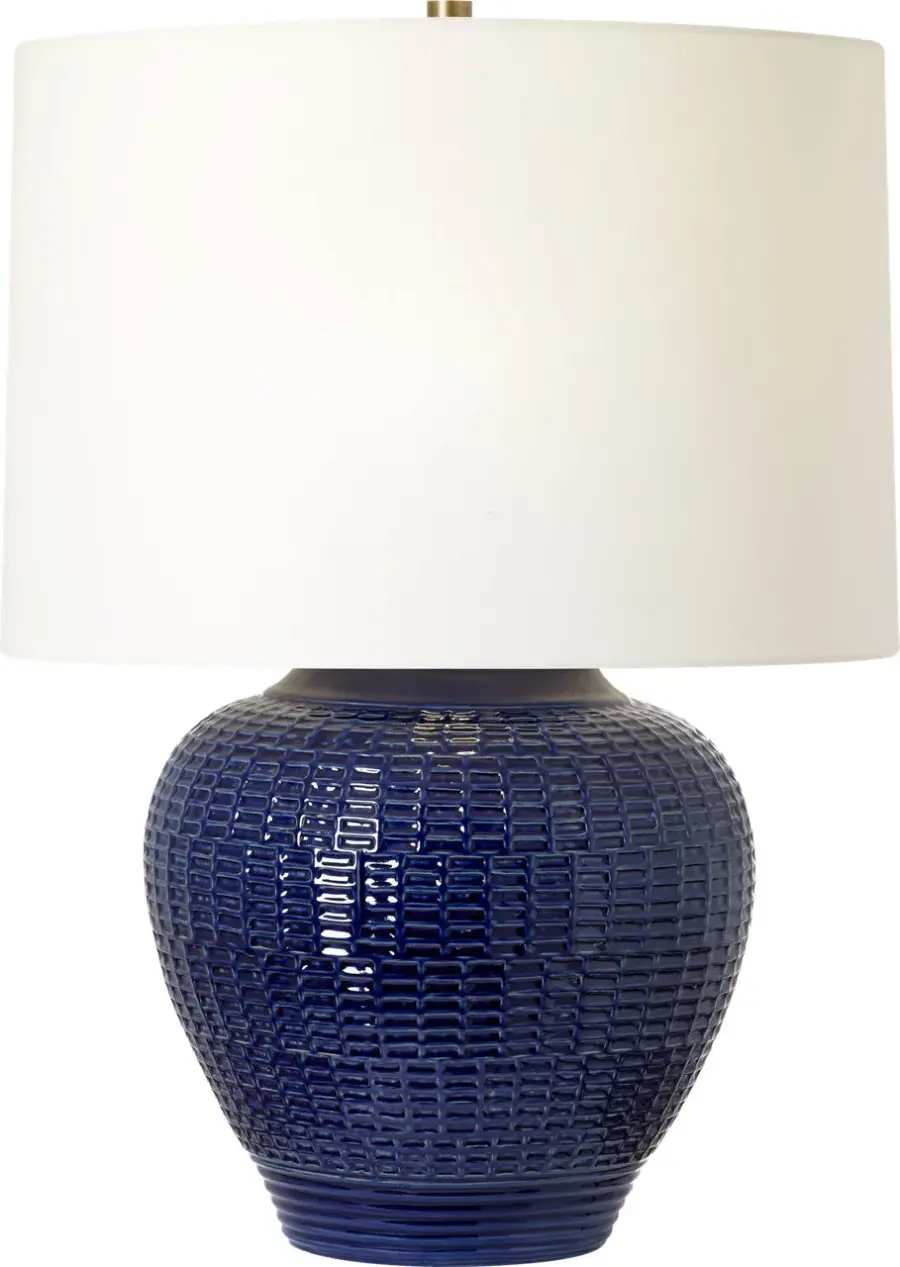 Marcel Medium Table Lamp in Crystal Cobalt - Image 2