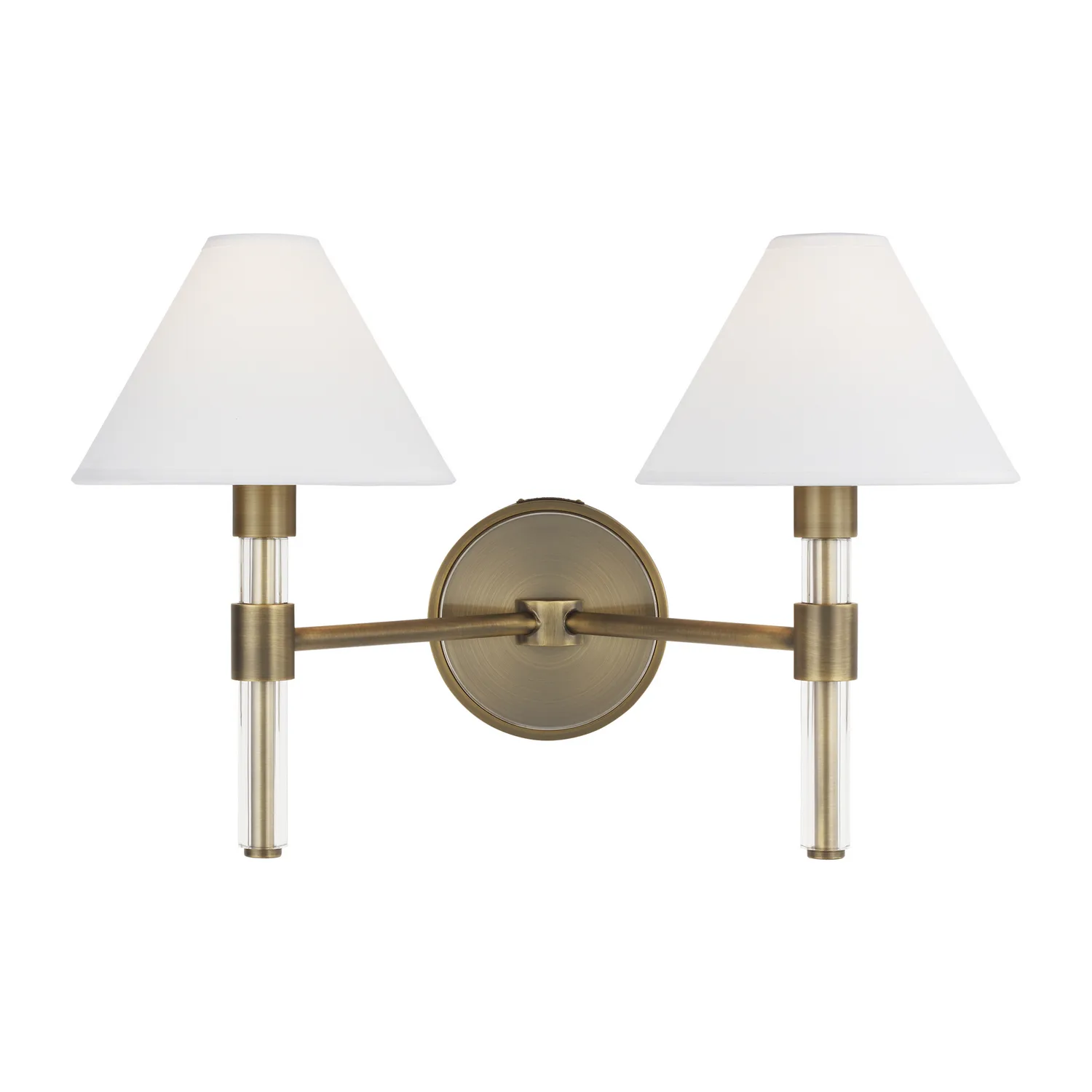 Robert Two Light Vanity in Time Worn Brass