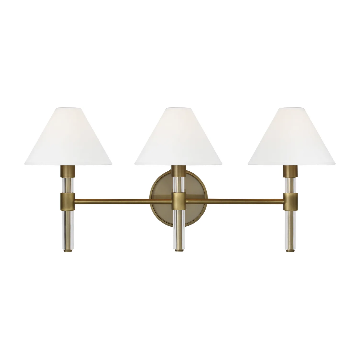 Robert Three Light Vanity in Time Worn Brass