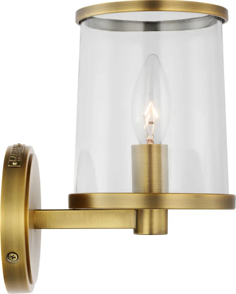 Reynolds Small Vanity Light in Time Worn Brass - Image 2