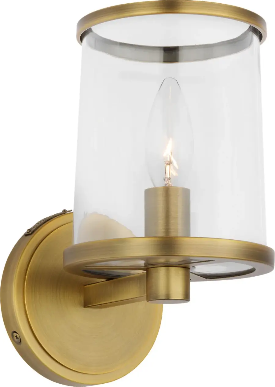 Reynolds Small Vanity Light in Time Worn Brass - Image 3