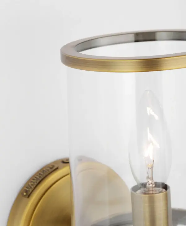 Reynolds Small Vanity Light in Time Worn Brass - Image 4