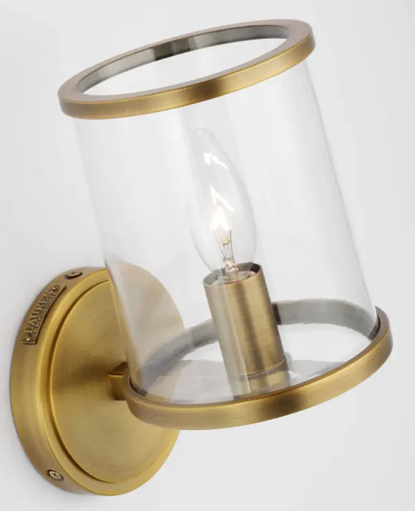 Reynolds Small Vanity Light in Time Worn Brass - Image 5