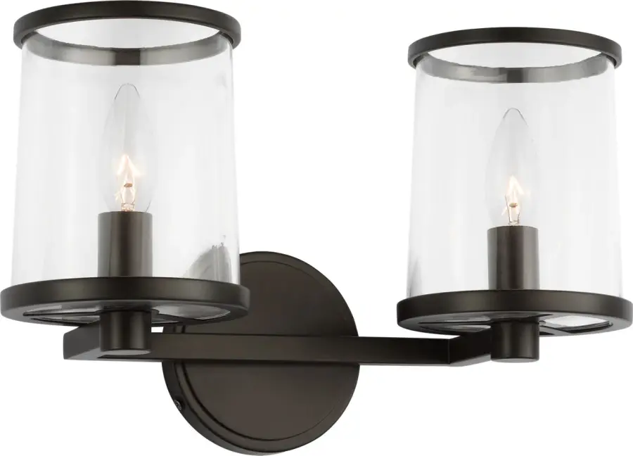 Reynolds Medium Vanity Light in Aged Iron - Image 2