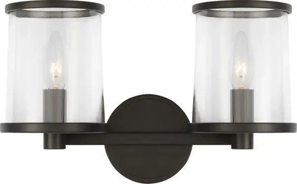 Reynolds Medium Vanity Light in Aged Iron - Image 3
