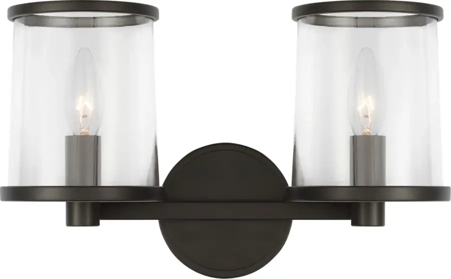 Reynolds Medium Vanity Light in Aged Iron - Image 3