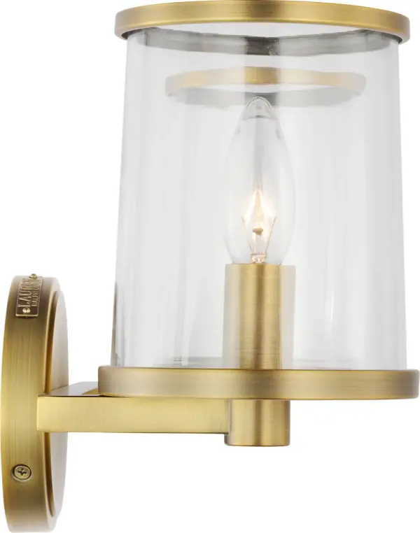 Reynolds Medium Vanity Light in Time Worn Brass - Image 3