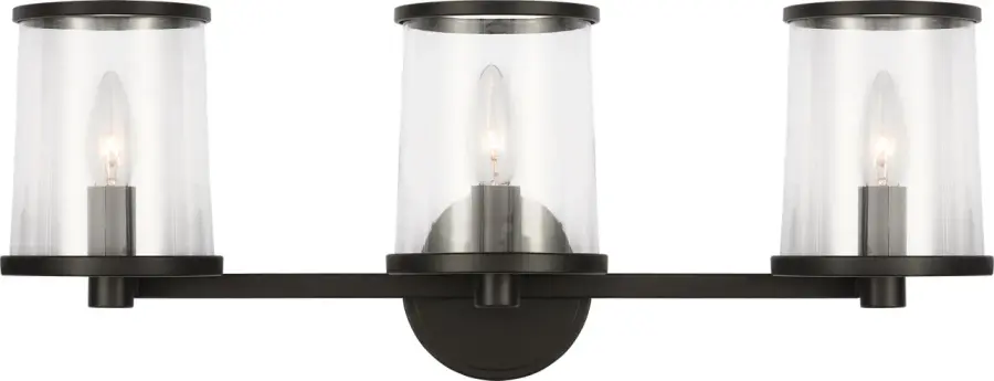 Reynolds Large Vanity Light in Aged Iron - Image 1
