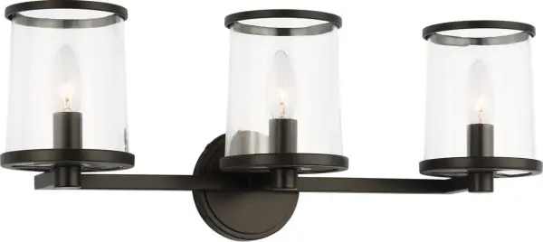 Reynolds Large Vanity Light in Aged Iron - Image 2