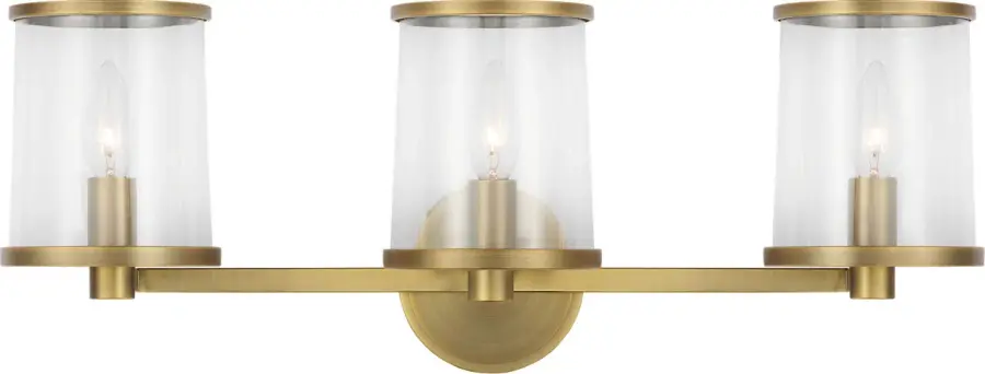 Reynolds Large Vanity Light in Time Worn Brass - Image 2