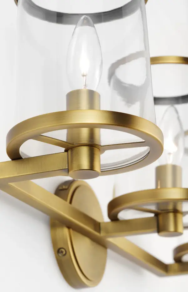 Reynolds Large Vanity Light in Time Worn Brass - Image 3