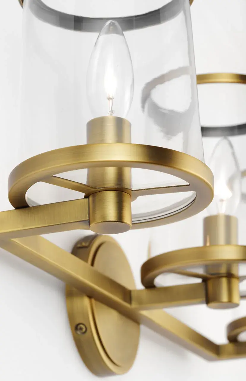 Reynolds Large Vanity Light in Time Worn Brass - Image 3