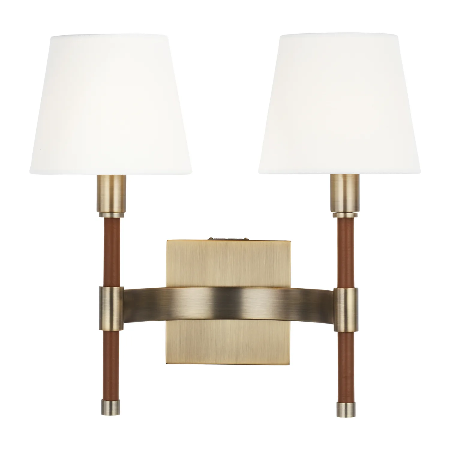 Katie Two Light Wall Sconce in Time Worn Brass