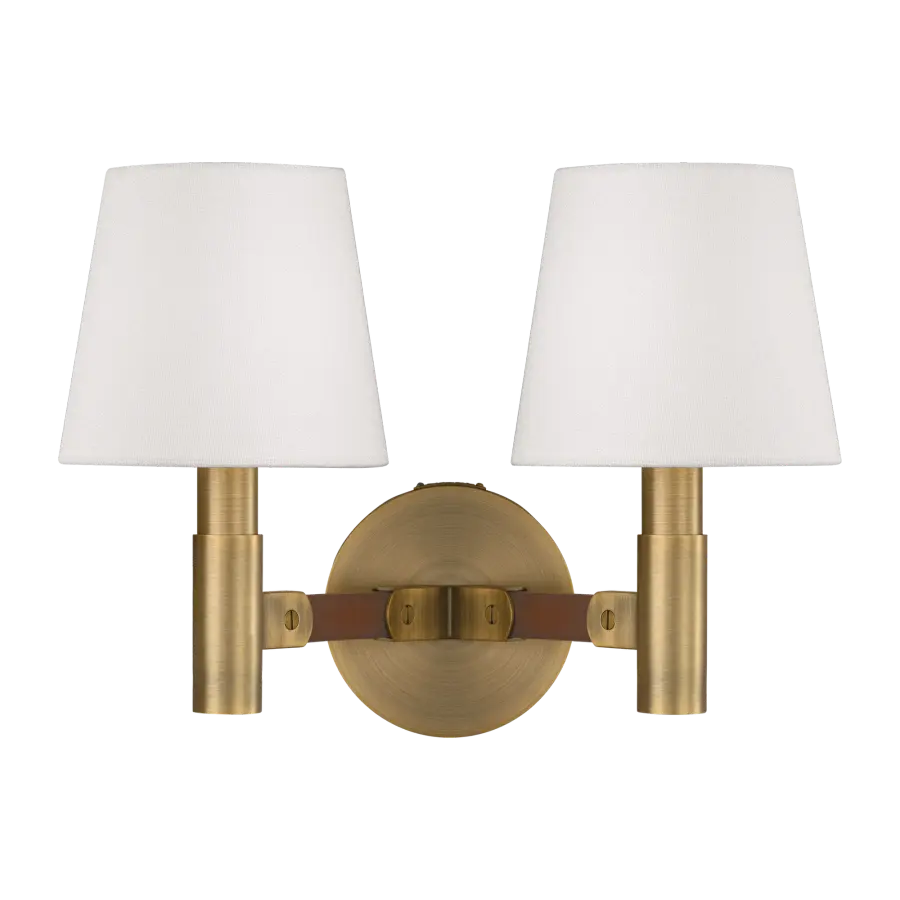 Grayson Medium Sconce in Time Worn Brass - Image 1