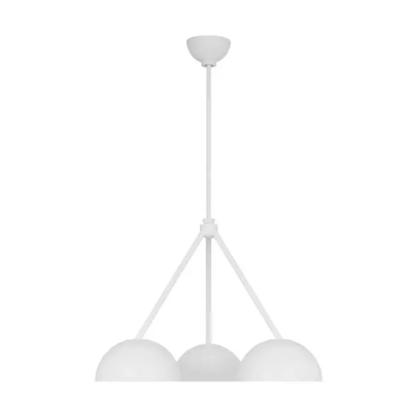 Beaunay Three Light Chandelier in Cast Plaster