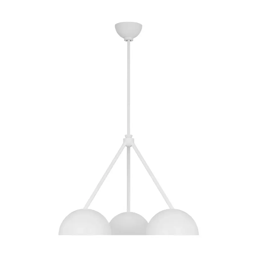 Beaunay Three Light Chandelier in Cast Plaster