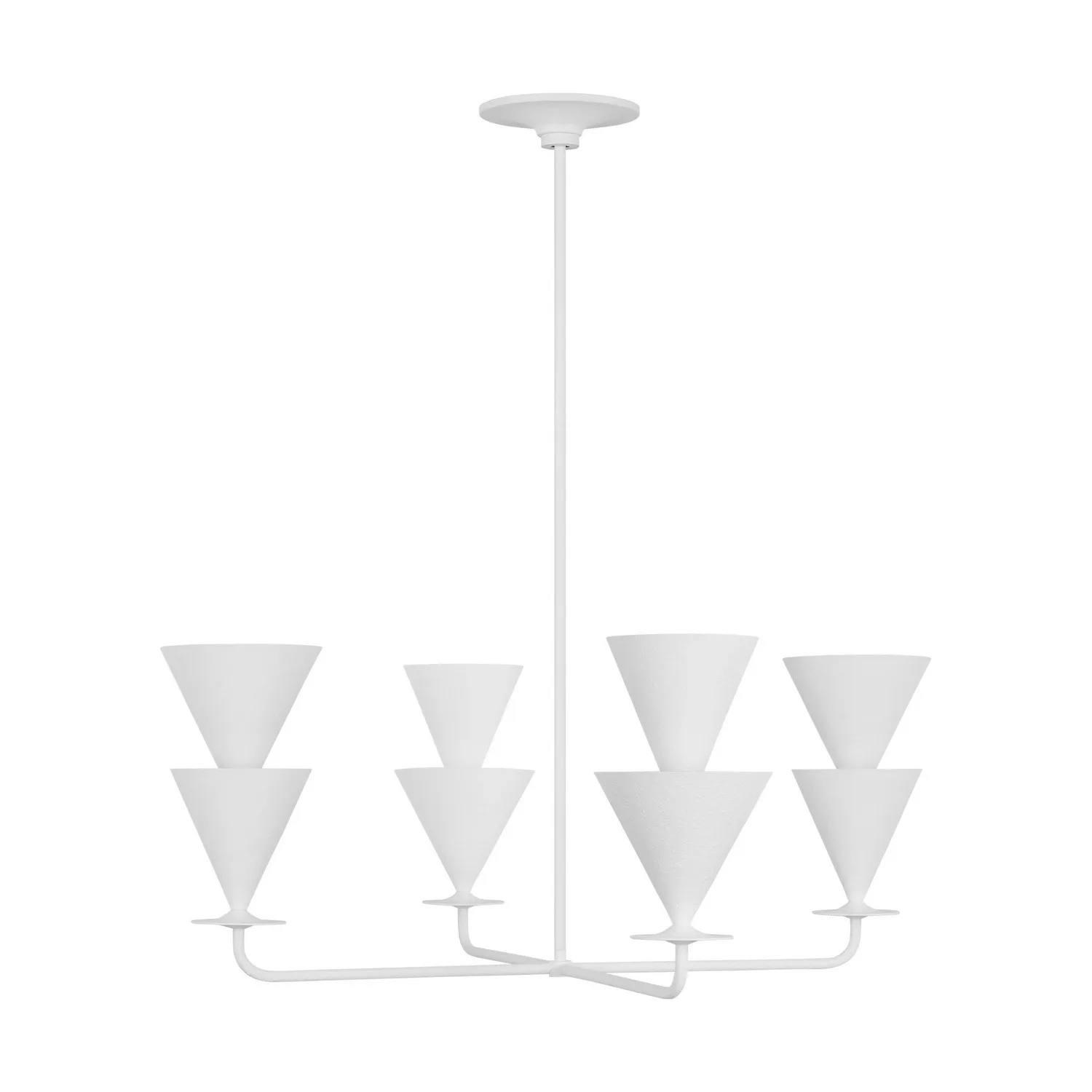 Cornet Four Light Chandelier in Cast Plaster