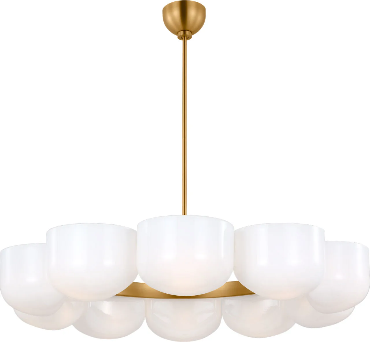 Cheverny Large Chandelier in Burnished Brass
