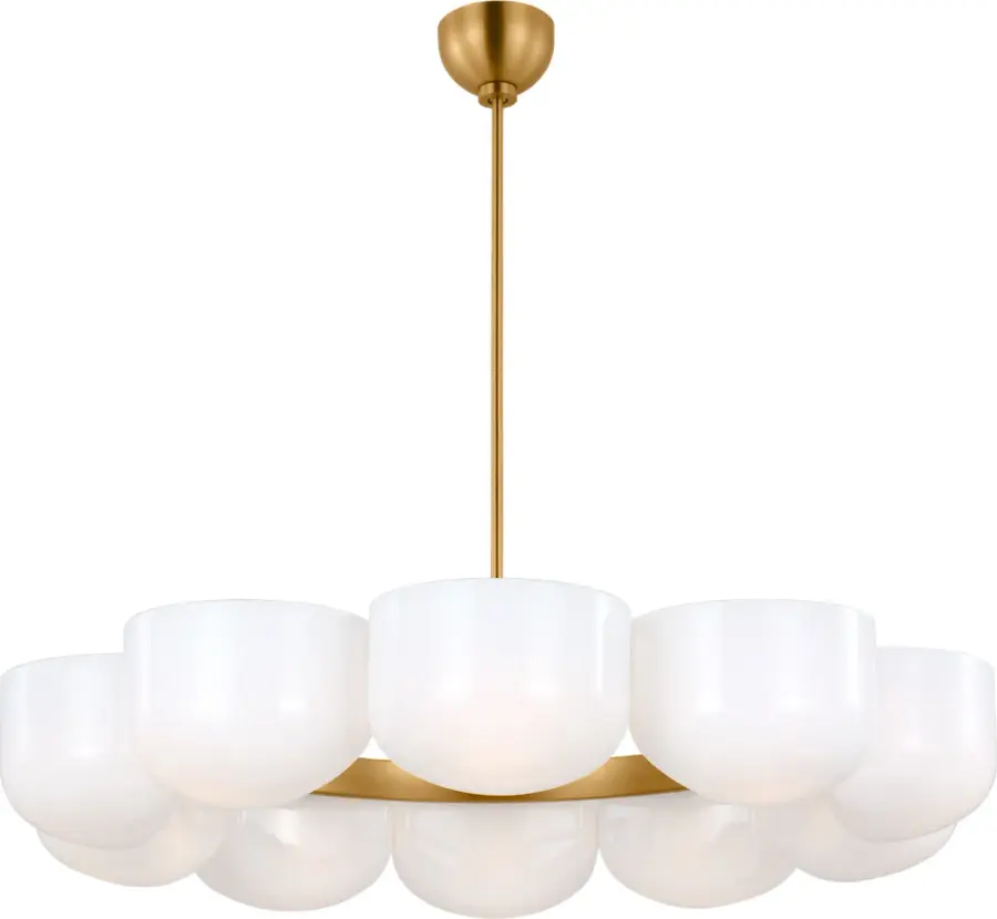 Cheverny Large Chandelier in Burnished Brass - Image 1