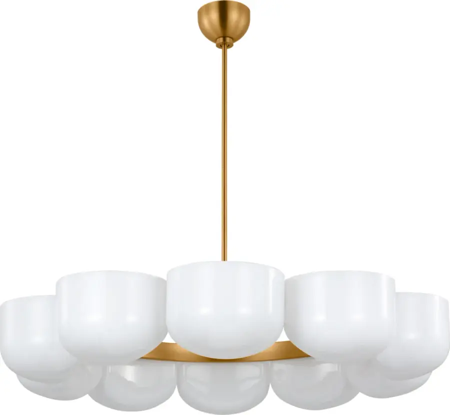 Cheverny Large Chandelier in Burnished Brass - Image 2