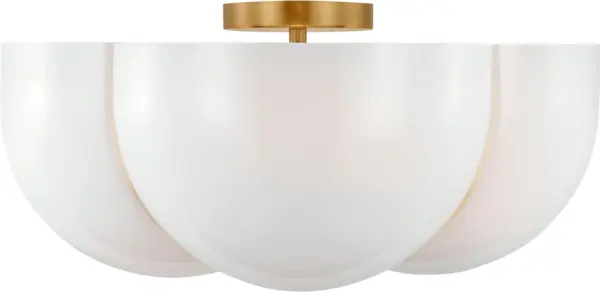 Cheverny Large Semi-Flush Mount in Burnished Brass - Image 2