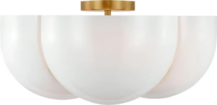 Cheverny Large Semi-Flush Mount in Burnished Brass - Image 2