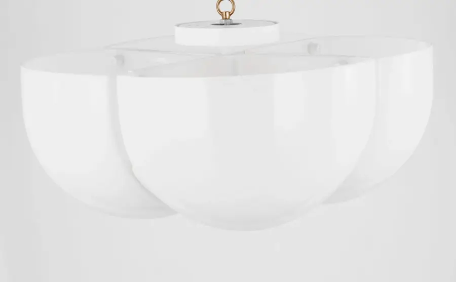 Cheverny Large Semi-Flush Mount in Matte White - Image 1