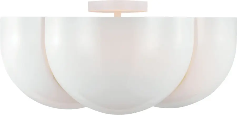 Cheverny Large Semi-Flush Mount in Matte White - Image 2