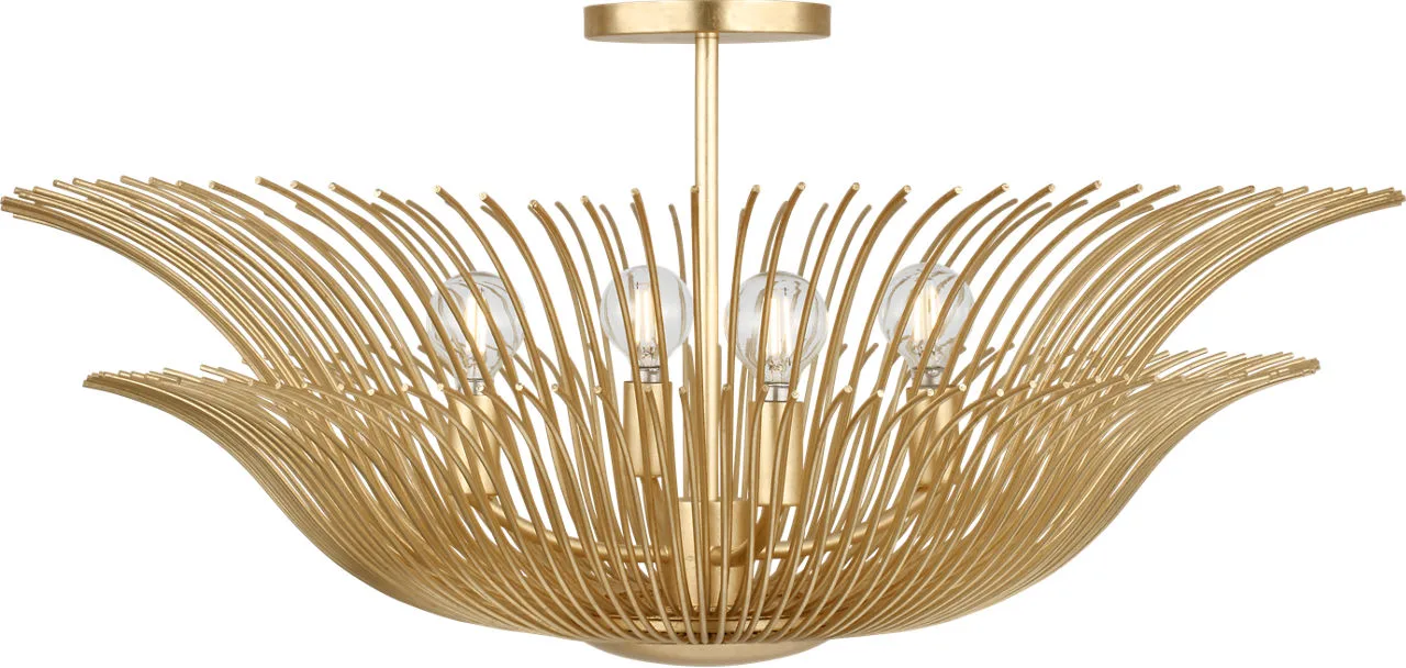 Dorelle 28" Flush Mount in Gild