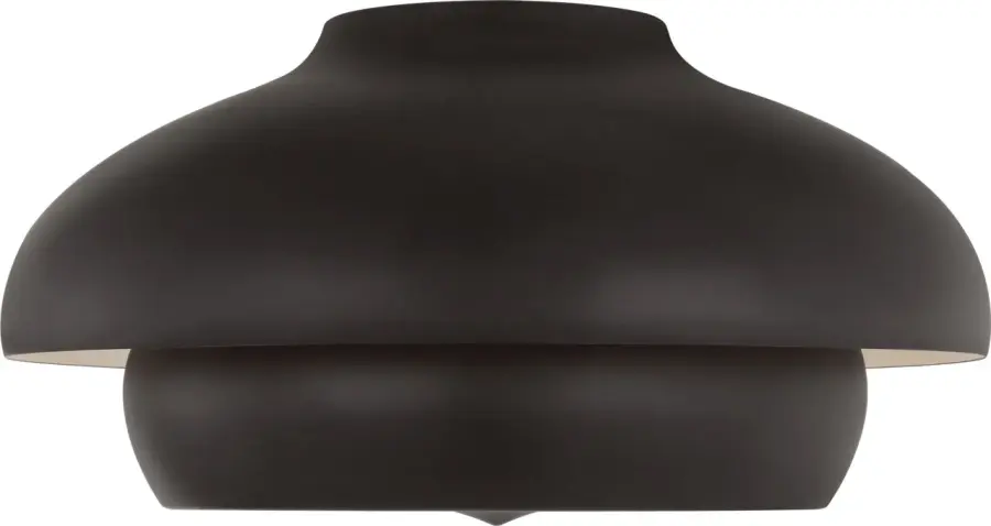 Solene 18" Flush Mount in Aged Iron - Image 1