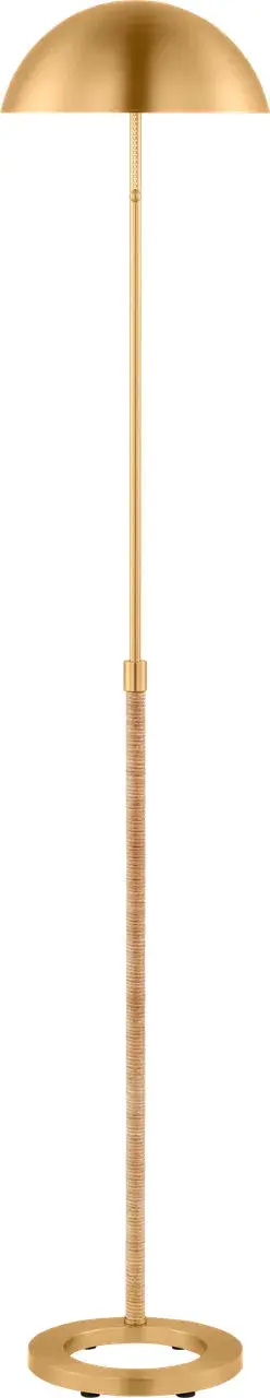 Balleroy Medium Floor Lamp in Burnished Brass - Image 3