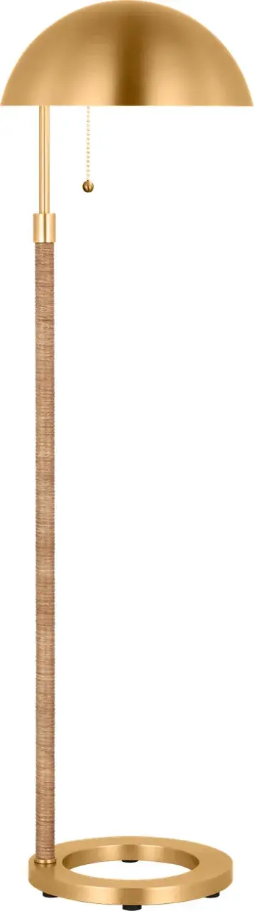 Balleroy Medium Floor Lamp in Burnished Brass - Image 4
